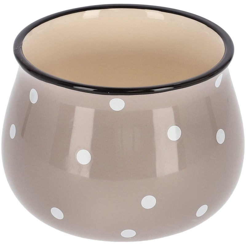 KOTARBAU® Ceramic Flower Pot Planter Diameter 110 mm Beige in