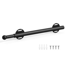 Valet Rod 13-Inch,Tenovel Pull-Out Closet Hanging Rod, Rustproof Adjustable Hat Rack Rod - Black
