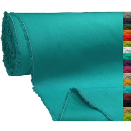 A-Express 100% Cotton Canvas Fabric Material Dressmaking Cloth Curtain Bags 145cm 57" Wide 250GSM Sold Per Meter - Half Meter 50cm x 145cm Teal