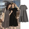 Summer Loose Short-Sleeve Maternity Dress (A24) Size XL/Dark Gray 3ea