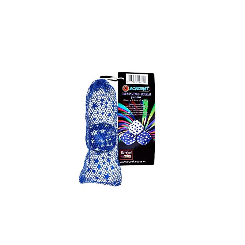 Eureka Junior Acrobat Juggling Balls (Set of 3, Blue/White)
