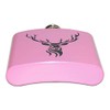 Hip Flask Pink with Deer Antlers, 6 oz | Gift