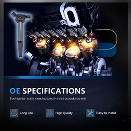 POHILA - Juego de 4 bocinas de encendido compatibles con Toyota Corolla Matrix Prius Lexus CT200h Pontiac Vibe Scion iM xD 1.8L de repuesto para C1714 UF619 UF596, POHILAZR1656A