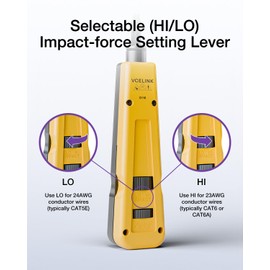 VCELINK Punch Down Impact Tool with Punchdown Stand and Mini Wire Stripper Cutter for 90/180 Degree RJ45 Cat5/Cat5E/Cat6/Cat6A RJ11 RJ12 Keystone Jack, Network Cable CAT6/CAT5/CAT3 Stripper