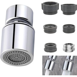 GUOYOU Aerator, Tap Attachment, Tool with Tap Adapter, Multifunctional Tap Attachment, for Taps, for Faucets, for Faucet, Shower, Kitchen, Bathroom