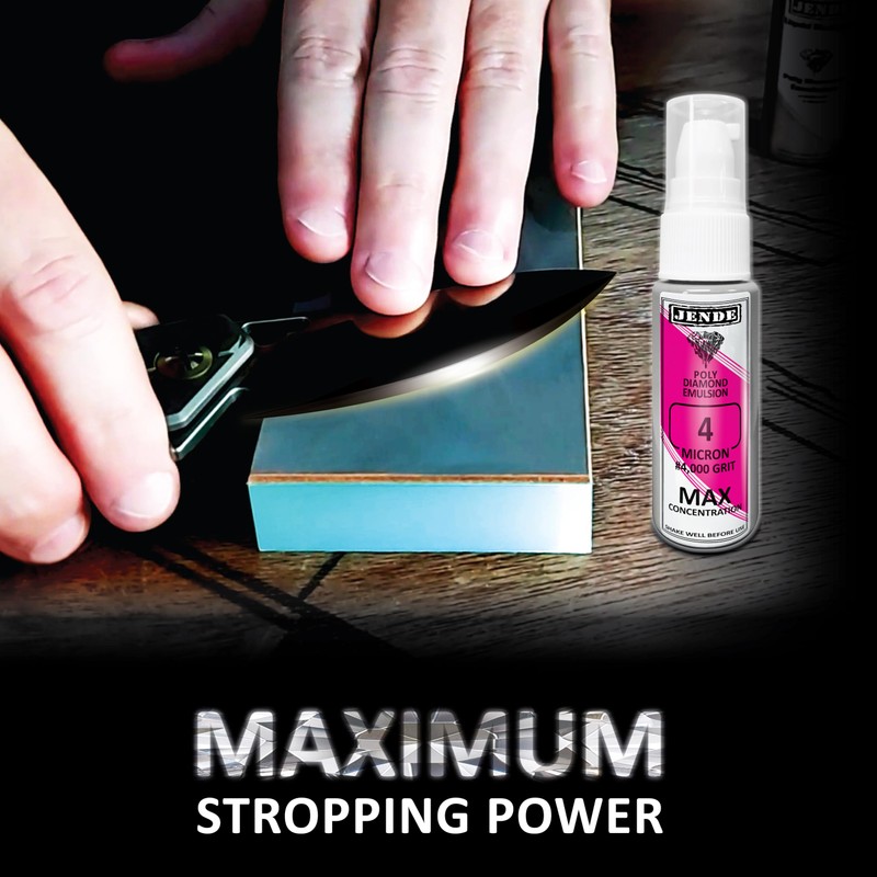 Jende 4 Micron Max Poly Diamond Stropping Emulsion 20ml-Higher Diamond