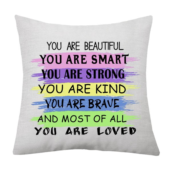 Inspirational Gifts Encouragement Cushion Cover for Women Sister Friends Daughter