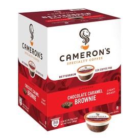 Cameron's Coffee Single Serve Pods, Flavored, Chocolate Caramel Brownie, 36 Count (Pack of 1) (ASINPPOSPRME16712)