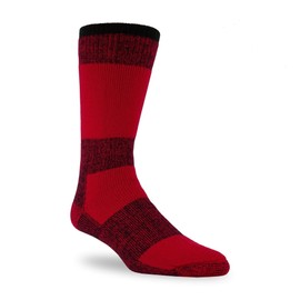 J.B. Field's Extreme -30 Below XLR Winter Sock (2 Pairs) (Red, Large (8-12 Shoe))