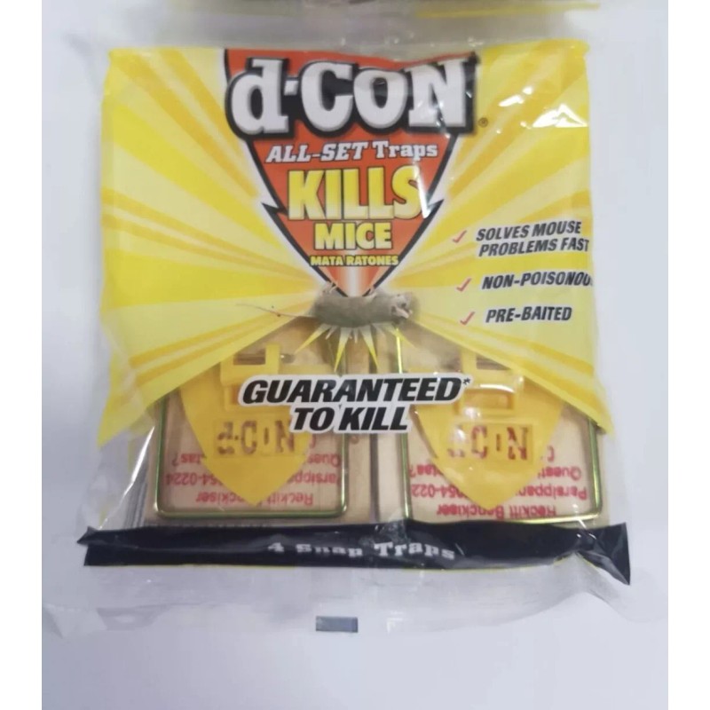 d-con (2) d-Con All Set 4pk Wood Pre Baited Mouse