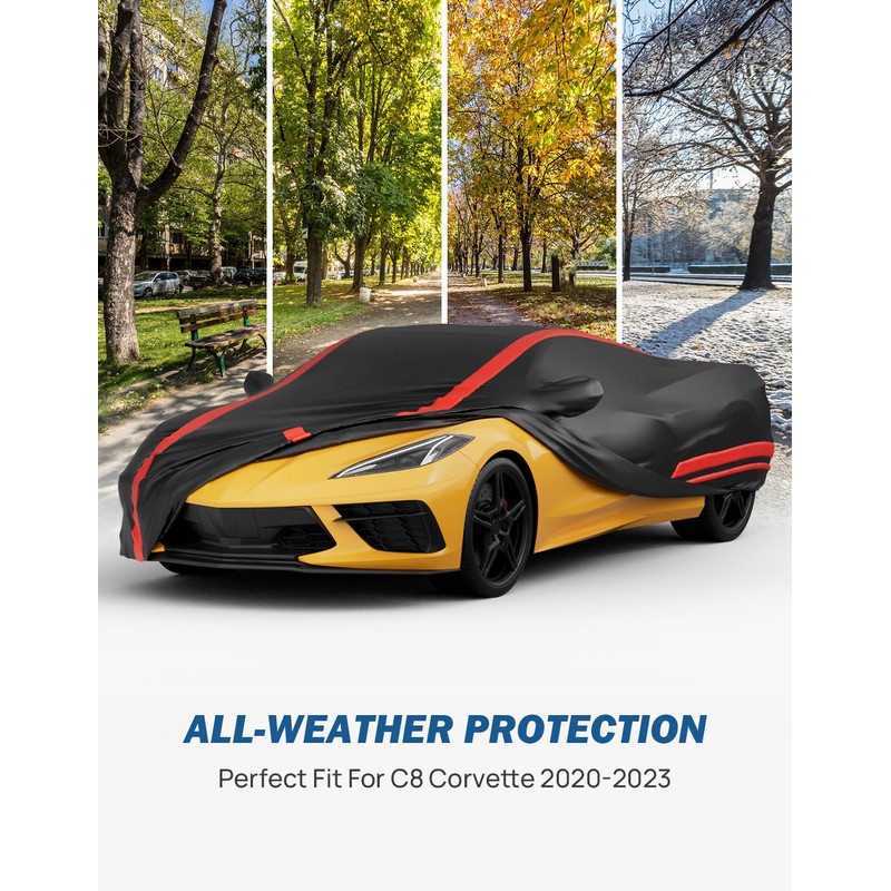 JOYTUTUS Car Cover Compatible with 2020-2026 Corvette C8 Stingray Z06