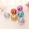 LEDMOMO Christmas Ornament, Ball, Spiral, Luxurious Decoration, Silver, 12 pcs,
