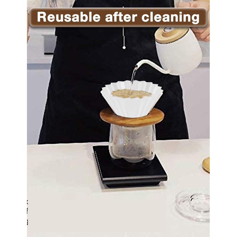 Coffee Filter Dripper, Resin Material, Reusable Cone Style Origami Coffee