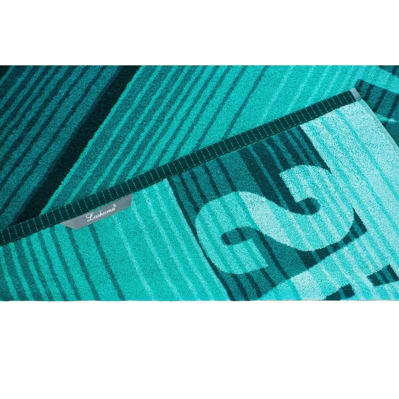 Lashuma Oslo Sauna Towel, Lying Towel, Turquoise, Green, Absorbent Sauna