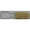 Plastic Padlock Security Seal with Large Shackle Metal Wire (Gold,