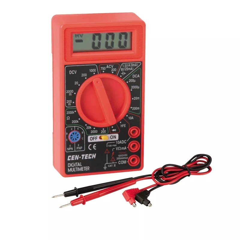 Cen Tech 7 function digital multimeter battery tester meter voltmeter