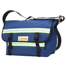Manhattan Portage Pro Bike Messenger Bag with Reflective Stripes (MD) Waterproof Lining and Spacious Main Compartment (Navy)