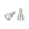 sourcing map Knurled Screws M4 x 8 mm Brass Shoulder
