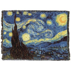 Pure Country Weavers Starry Night XL Blanket by Vincent Van Gogh - Fine Art Gift Tapestry Throw Woven from Cotton - Made in The USA (82x62)