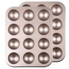 Yomvzake Donut Hole Baking Pan Set of 2, Mini Round