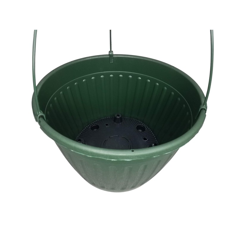 Landmark 10" Imperial Plastic Hanging Basket (Green, 5)