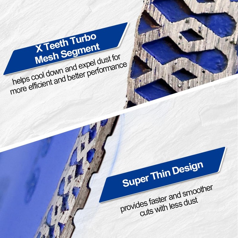 SHDIATOOL Turbo Mesh Diamond Blade Diamond Cutting Disc with X-Rim