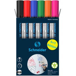 Schneider Maxx 290 Marker for Whiteboards and Flip Charts, Bullet Tip 2-3 mm Line Width, Drywipe without Leaving Residue, High Quality, Strong and Vibrant Colours