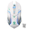 VEGCOO White Wireless Gaming Mouse, Silent Click Wireless Mouse with