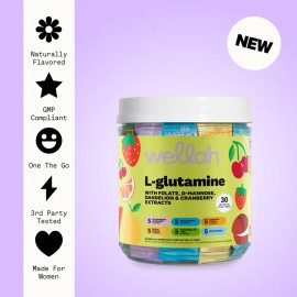 L-Glutamine Supplement Variety Pack, 5g Per Serving, 30 Servings, Gut Health & Digestive Support, Amino Acid Supplement for Wellness