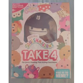 What Do You Meme? Original Squishmallows What Do You Meme Take 4 Card Game Includes Benny Plush 8+
