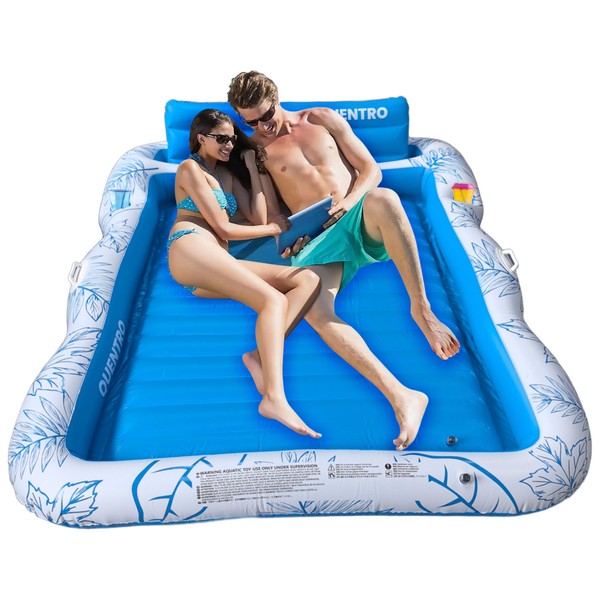 Inflatable Pool Floats for Adults – Tanning Pool Lounger with