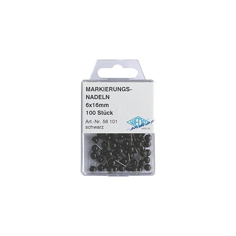Wedo 56100 Marking Pins (Round Head Pins, Pin Length 16