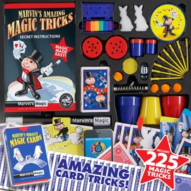 Marvin's Magic - Kids Magic Set - Box of Tricks, Amazing Tricks for Kids - Made Easy Range - Includes Wand, Card Tricks, Much More - Suitable for Ages 6 and Up - 225 Illusions