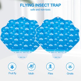 Gnat Traps for House Indoor HU002 Plug-in Fly Trap Indoor, Electric Gnat Killer Indoor Catcher Flying Insect Trap with Night Light UV Attractant Catcher for Bedroom, Kitchen, Office (1 Pack, White)