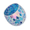 Purple Blue Mosaic Glass Candle Holder Romantic DIY Scented Candle
