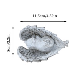 Dokeno Cat Angel Memorial Stone Statue, Resin Sleeping Cat Angel Figurine Cat Angel Pet Memorial Grave Marker Tribute, Pet Memorial Stone Desktop Yard Decor