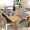 Encasa Ribbed Cotton Placemats (Set of 6), Roma Grey Stripes,