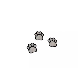 EmbroideryByZevotek Mini Paw Print Iron on Patch Dog paw Cat Paw Sew on Patch - Set of 3