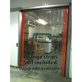 Strivide - Strip Door Curtain - 60 in. (5 ft) Width X 84 in. (7 ft) Height - Standard Smooth 8 in. Strips with 50% Overlap - Common Door kit