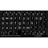 English US Large Lower CASE Non-Transparent Stickers ON Black Background