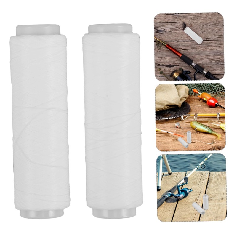 KOMBIUDA 2pcs Fishing Line for Bait Tying Invisible Elastic Thread