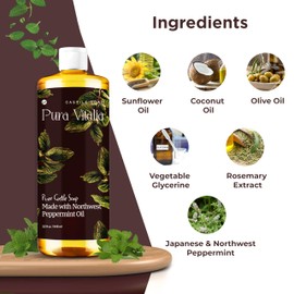 Pura Vitalia Lavender Pure Castile Soap Liquid with Olive Oil & Essential Oils; for Face Wash, Hand, Body, Laundry, and Beyond, Eco-friendly & fully Biodegradable Organic Castile Soap, 32 fl oz.