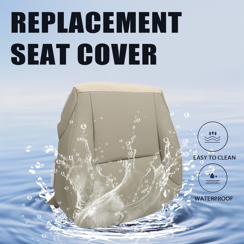 Pripirlod Driver Side Bottom Replacement Seat Cover Main Light Beige