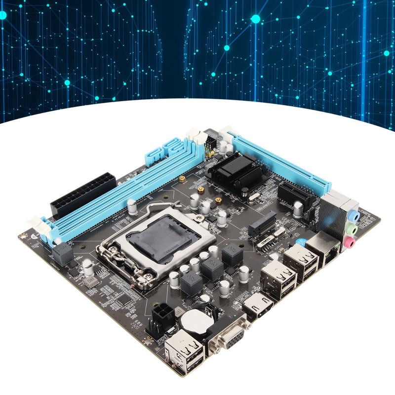 Desktop Motherboard H61 6 USB2.0 DDR3 M.2 NVMe NGFF 100Mbps