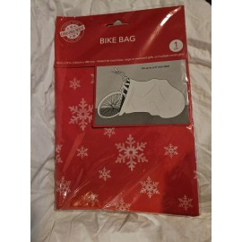 Christmas house NEW Christmas House Bike Bag Holidays Red Snowflakes