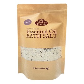 Fabulous Frannie Aromatherapy Anxious Essential Oil Mineral Bulk Bath Salt Made with Lavender, Bitter Orange, Bergamot and Clary Sage 24oz