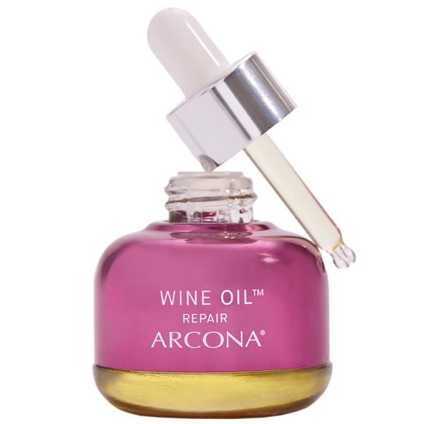 ARCONA Wine Oil - Resveratrol Serum, Infused With Grape Seed Oil & Extract, Clove, Orange + Antioxidants - Deeply Moisturizing, Anti Aging Facial Oil Serum For Dry, Oily, Combination Skin - .5 fl oz. Made In The USA