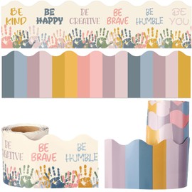 Zonon 2 Pcs 59ft Bulletin Board Borders Inspirational Quotes Border Trim Helping Hands Growth Mindset Motivational Chalkboards Whiteboards Decoration for Back to School Classroom Offices