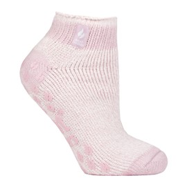 HEAT HOLDERS - Ladies low cut thermal slipper ankle socks in 4 colors, 5-9 US (Dusted Pink (Pisa))