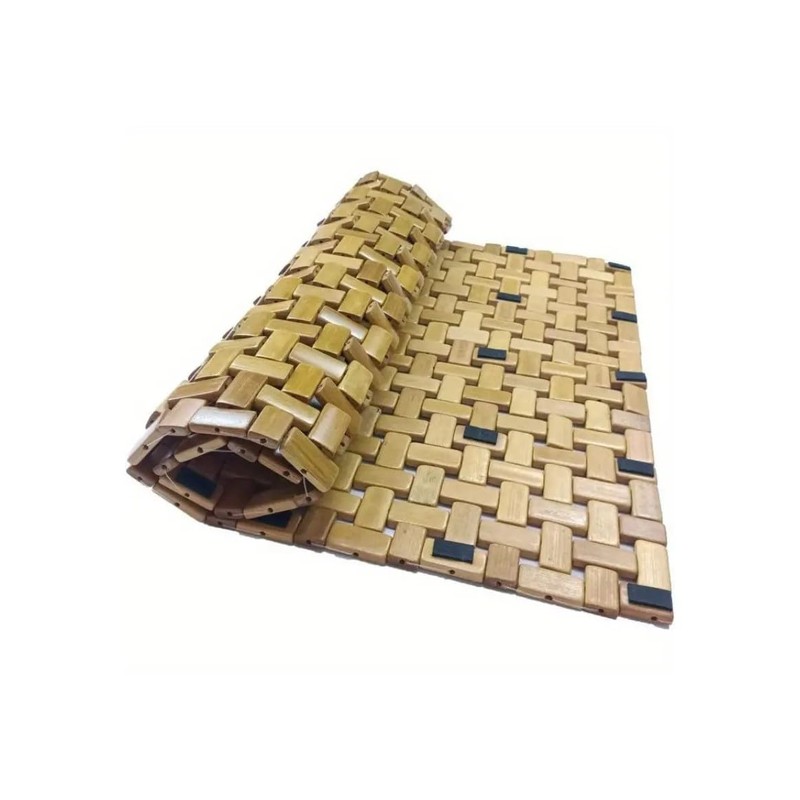 HubewaGlobal Bamboo Woven Floor Mat, Bamboo Bathroom Mat, Bamboo Anti-slip